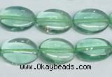 CFL336 15.5 inches 13*18mm oval natural green fluorite beads