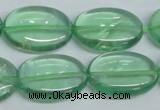 CFL337 15.5 inches 18*25mm oval natural green fluorite beads