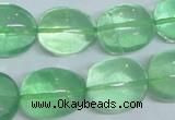 CFL340 15.5 inches 15*20mm nugget natural green fluorite beads