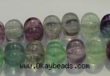 CFL468 15.5 inches 10*14mm pumpkin natural fluorite beads