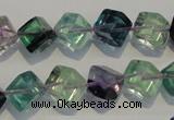 CFL485 15.5 inches 8*8mm cube natural fluorite beads