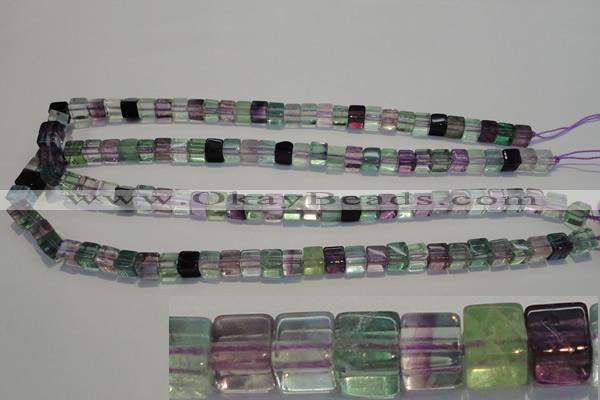 CFL488 15.5 inches 6*6mm cube natural fluorite beads