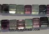 CFL489 15.5 inches 8*8mm cube natural fluorite beads