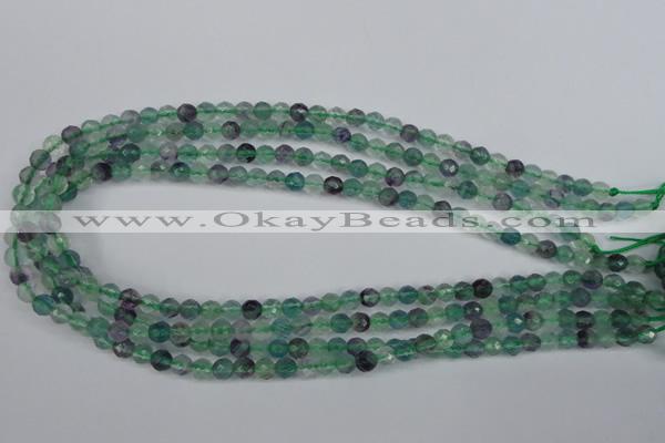 CFL51 15.5 inches 6mm faceted round AB grade natural fluorite beads