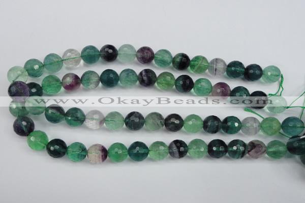 CFL55 15.5 inches 14mm faceted round AB grade natural fluorite beads