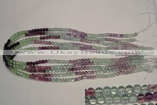 CFL550 15.5 inches 4mm round fluorite gemstone beads wholesale