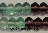 CFL562 15.5 inches 6*8mm rondelle fluorite gemstone beads wholesale