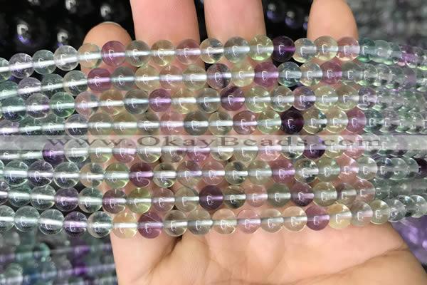 CFL581 15.5 inches 6mm round AAAA grade fluorite gemstone beads