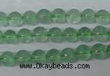 CFL602 15.5 inches 8mm round AB grade green fluorite beads wholesale