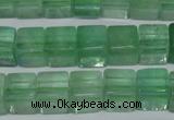 CFL633 15.5 inches 10*10mm cube green fluorite beads wholesale