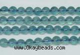 CFL661 15.5 inches 6mm round AB grade blue fluorite beads wholesale