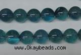 CFL663 15.5 inches 10mm round AB grade blue fluorite beads wholesale