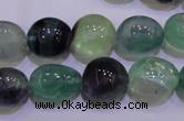 CFL722 15.5 inches 13*16mm nuggets natural fluorite beads wholesale