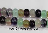 CFL761 15.5 inches 5*8mm rondelle rainbow fluorite gemstone beads