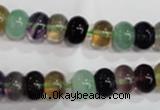 CFL762 15.5 inches 6*10mm rondelle rainbow fluorite gemstone beads