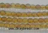 CFL800 15.5 inches 4mm round yellow fluorite gemstone beads