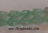 CFL860 15.5 inches 8*12mm teardrop green fluorite gemstone beads