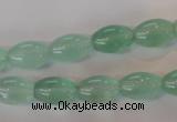 CFL862 15.5 inches 8*12mm rice green fluorite gemstone beads