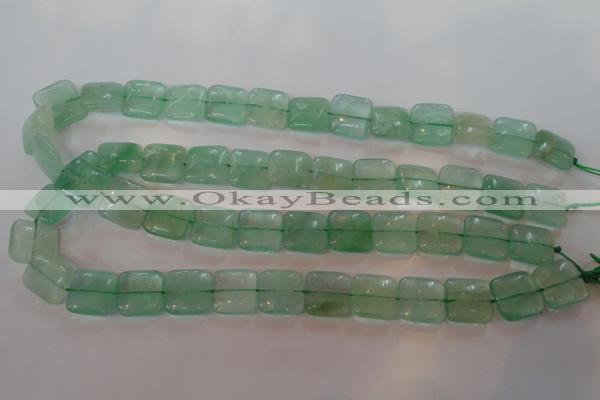 CFL868 15.5 inches 14*14mm square green fluorite gemstone beads