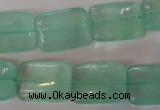 CFL870 15.5 inches 13*18mm rectangle green fluorite gemstone beads