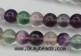 CFL903 15.5 inches 7mm round rainbow fluorite gemstone beads