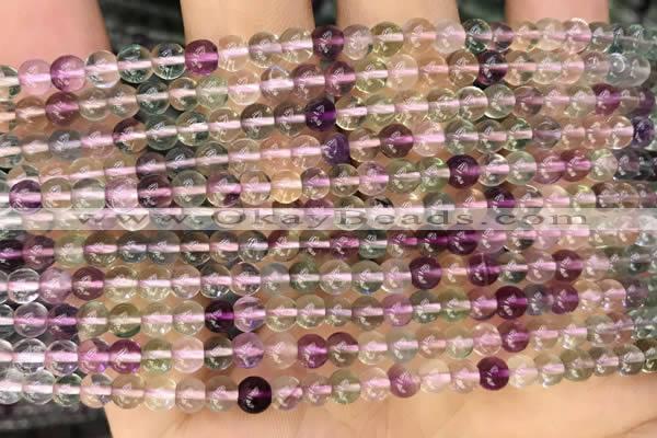 CFL917 15.5 inches 4mm round fluorite gemstone beads