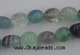 CFL952 15.5 inches 11*12mm nuggets natural fluorite beads wholesale