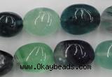 CFL953 15.5 inches 15*20mm nuggets natural fluorite beads wholesale