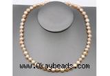 CFN24 8mm - 9mm baroque pink freshwater pearl necklace, 16 - 54 inches