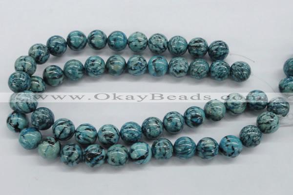 CFS106 15.5 inches 16mm round blue feldspar gemstone beads