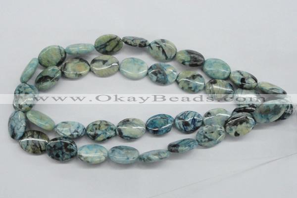 CFS112 15.5 inches 15*20mm oval blue feldspar gemstone beads