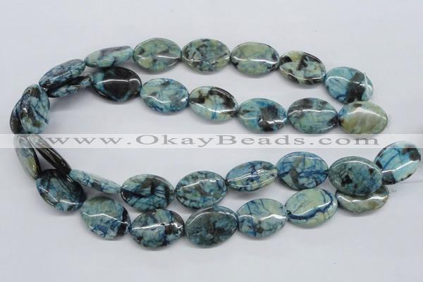 CFS113 15.5 inches 18*25mm oval blue feldspar gemstone beads