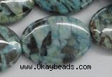 CFS114 15.5 inches 25*35mm oval blue feldspar gemstone beads