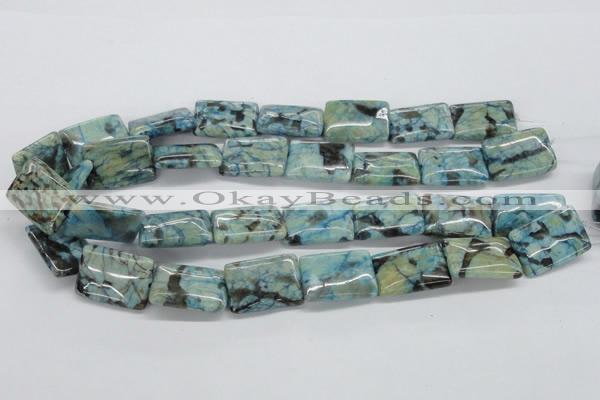 CFS116 15.5 inches 18*25mm rectangle blue feldspar gemstone beads