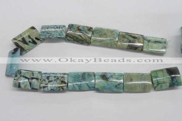 CFS117 15.5 inches 20*30mm rectangle blue feldspar gemstone beads