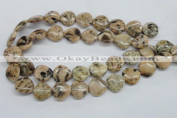 CFS12 15.5 inches 20*20mm heart natural feldspar gemstone beads