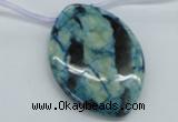 CFS120 35*50mm top-drilled marquise blue feldspar gemstone beads