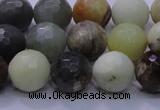 CFW05 15.5 inches 12mm faceted round flower jade beads wholesale