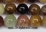 CFW104 15.5 inches 12mm round flower jade gemstone beads