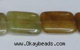 CFW151 15.5 inches 15*20mm rectangle flower jade gemstone beads