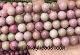 CFW48 15.5 inches 12mm round pink wooden jasper beads wholesale