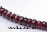 CGA09 4*6mm faceted roundel natural garnet gemstone beads Wholes