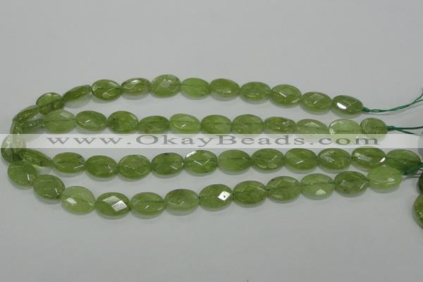 CGA102 15.5 inches 12*16mm faceted oval natural green garnet beads