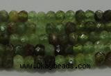 CGA145 15.5 inches 2.5*4mm faceted rondelle natural green garnet beads