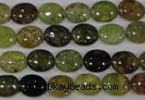 CGA220 15.5 inches 8*10mm oval natural green garnet beads