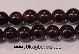 CGA351 14 inches 3mm round natural red garnet beads wholesale