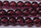 CGA356 15 inches 3mm round natural red garnet beads wholesale