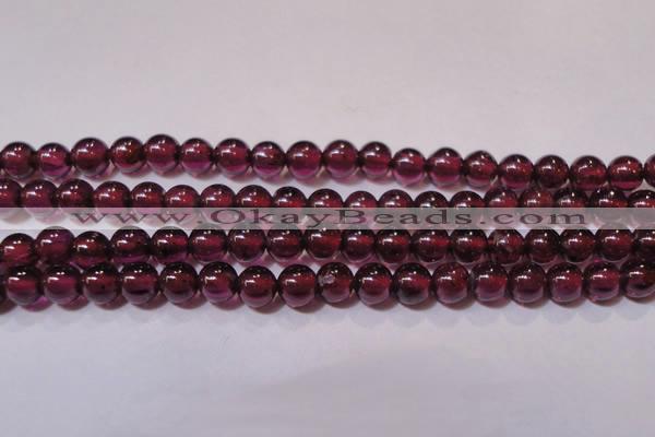 CGA356 15 inches 3mm round natural red garnet beads wholesale