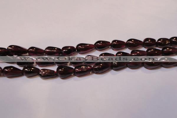 CGA368 15 inches 4*7mm teardrop natural red garnet beads wholesale