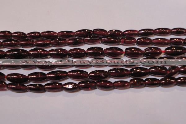 CGA372 15 inches 4*7mm rice natural red garnet beads wholesale